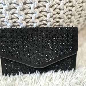 Steve Madden Black Studded Clutch